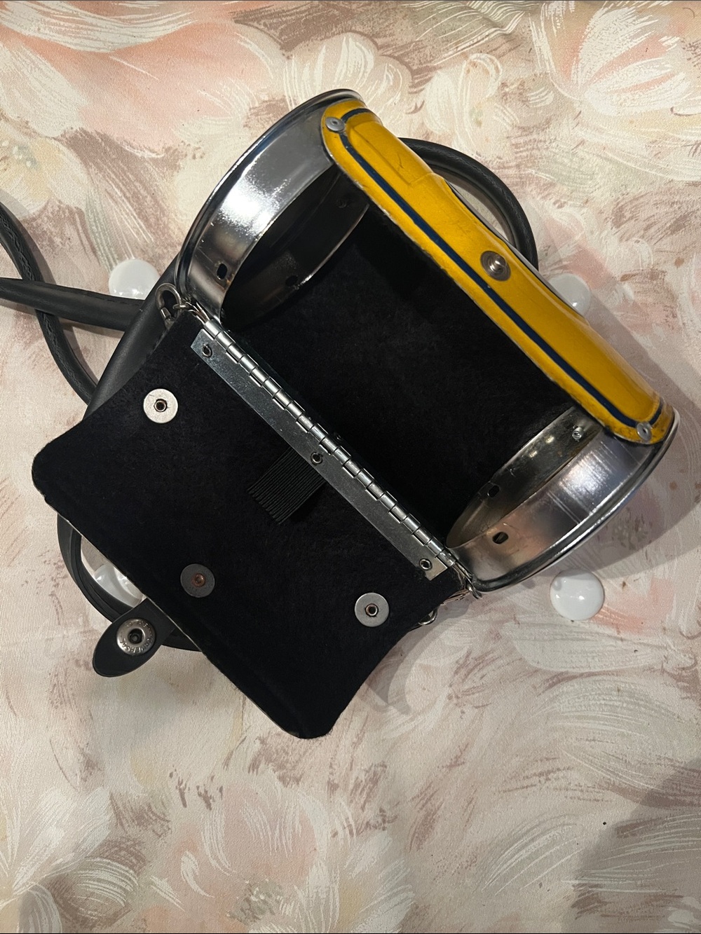Yellow Novelty License Plate Crossbody Bag with Black Strap - Picture 2 of 6
